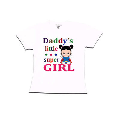 daddy's little super girl kids combo girls t shirt