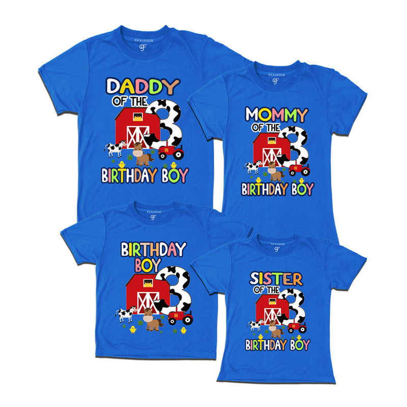 Farm House Theme Birthday T-shirts for Family in Blue Color available @ gfashion.jpg (2)