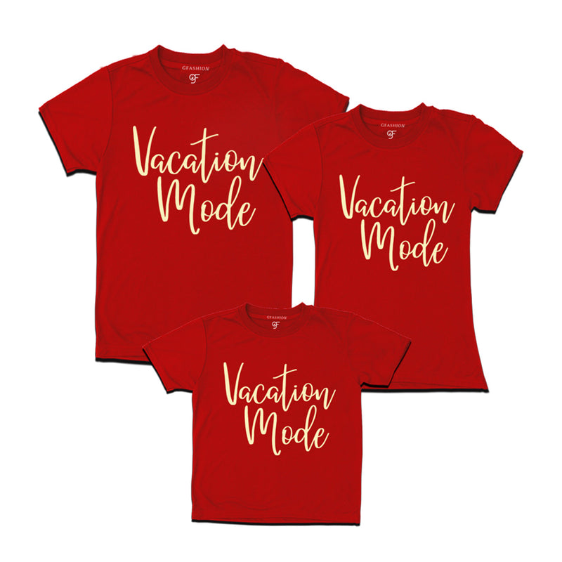 vacation mode t shirts Red