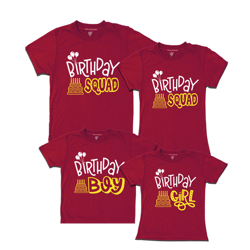 Birthday Squad Dad, Mom, Birthday Boy, Girl T-shirts