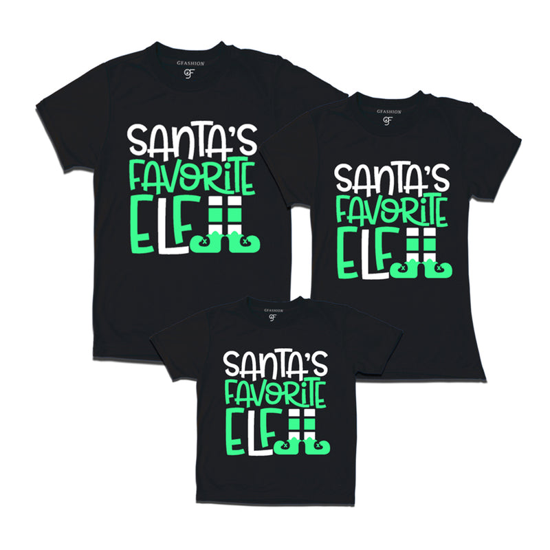 santa's favorite elf matching family tshirt