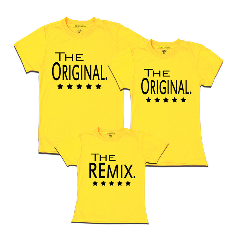 the original the remix dad mom daughter t shirts