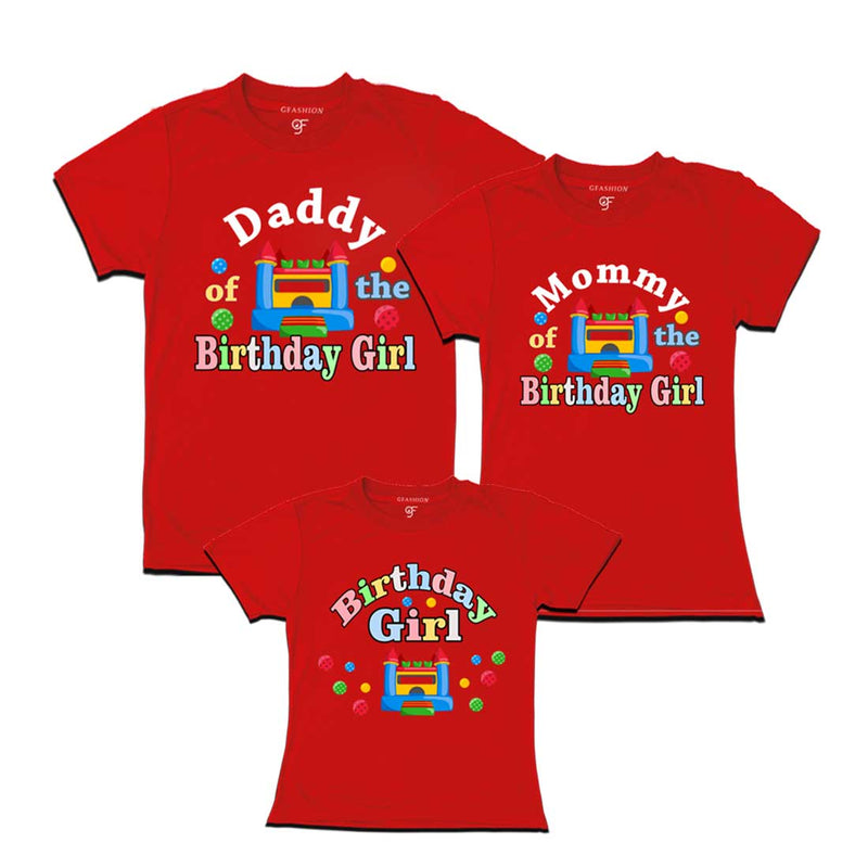 Bounce House Theme Birthday Girl T-shirts For Family