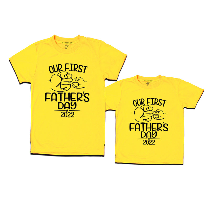 Our first father's day 2022 t shirts for father-son