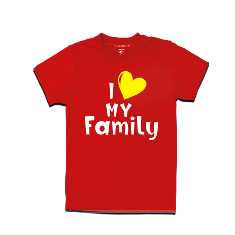 i love family t shirt for men