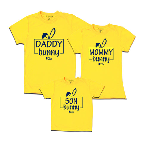 Daddy bunny Mommy bunny  son bunny matching family Easter T-shirt