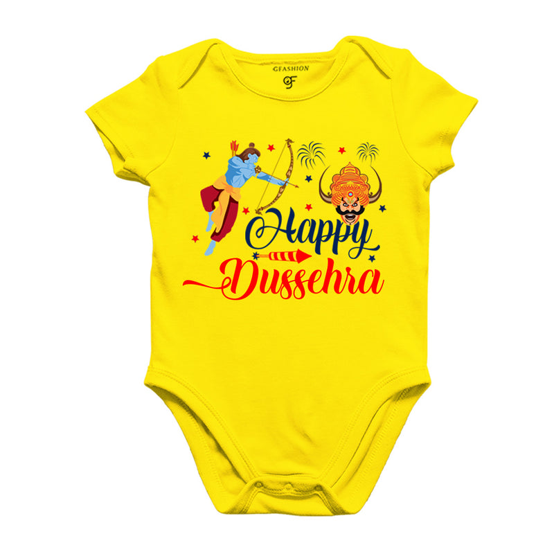 Happy Dussehra Body suit-Rompers in Yellow Color available @ gfashion.jpg