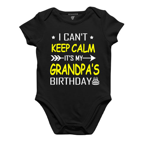 I Can't Keep Calm It's My Grandpa's Birthday-Body Suit-Rompers in Black Color available @ gfashion.jpg