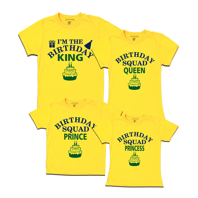 Birthday king T- shirts with birthday squad queen prince princess