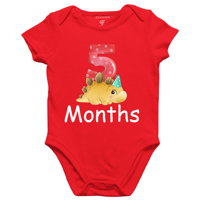 Five Month Baby BodySuit in Red Color avilable @ gfashion.jpg