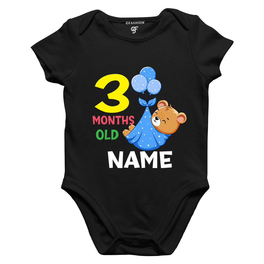 3 months old baby onesie name customize