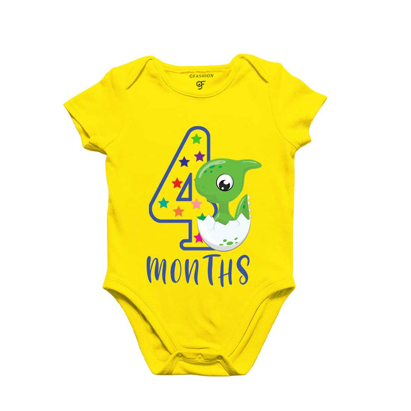 Four Month Baby Bodysuit-Rompers in Yellow Color avilable @ gfashion.jpg