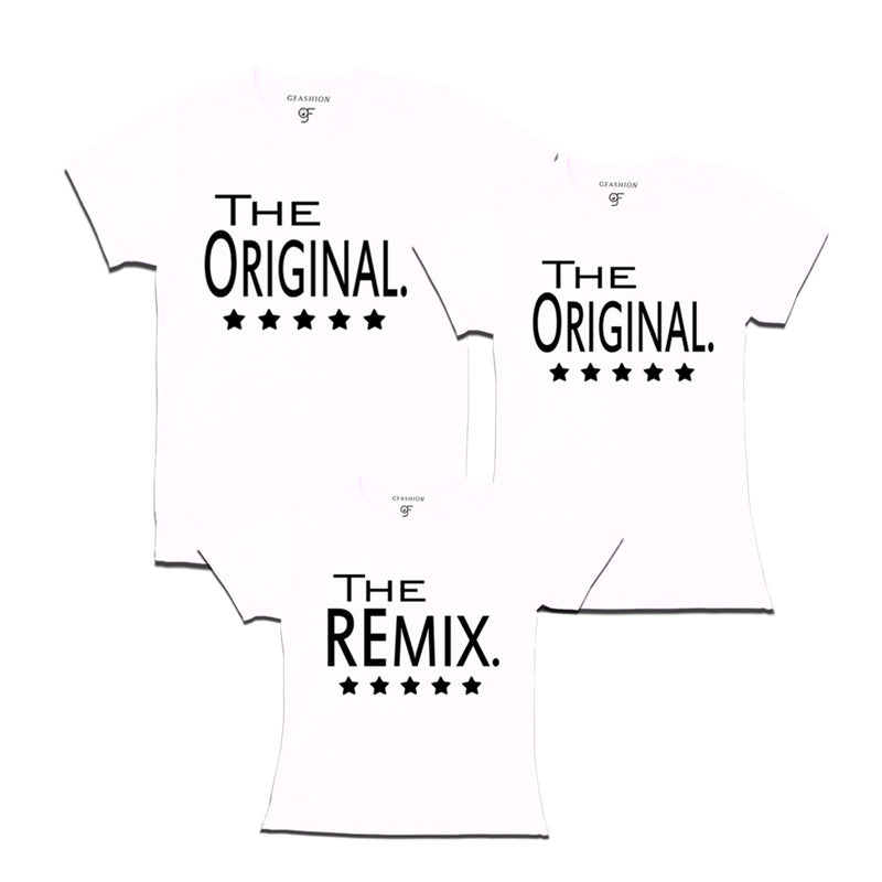 the original the remix dad mom daughter t shirts