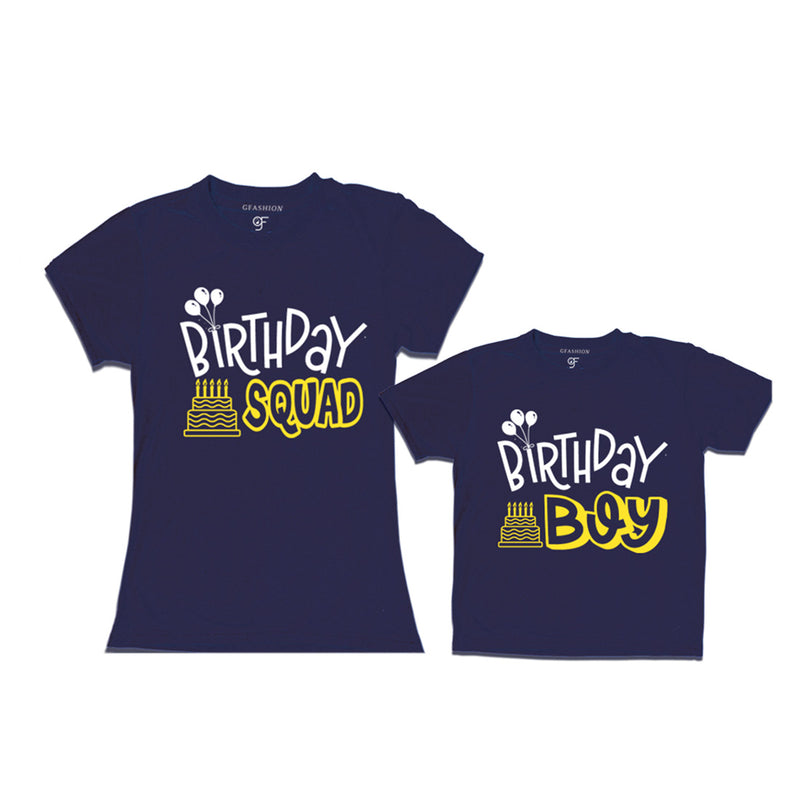 Birthday Squad Mom & Birthday Boy T-shirts