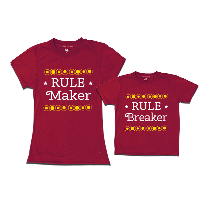 Rule Maker-Breaker T-shirts For Mom and Son