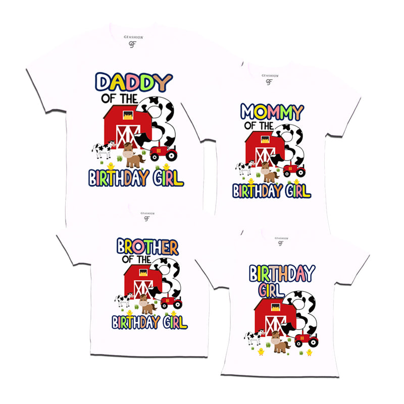 Birthday T-shirts for Girl with Family-Farm House Theme in White Color available @ gfashion.jpg