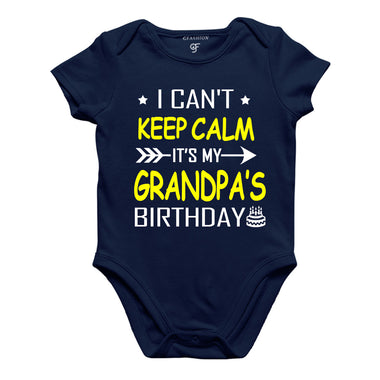 I Can't Keep Calm It's My Grandpa's Birthday-Body Suit-Rompers in Navy Color available @ gfashion.jpg