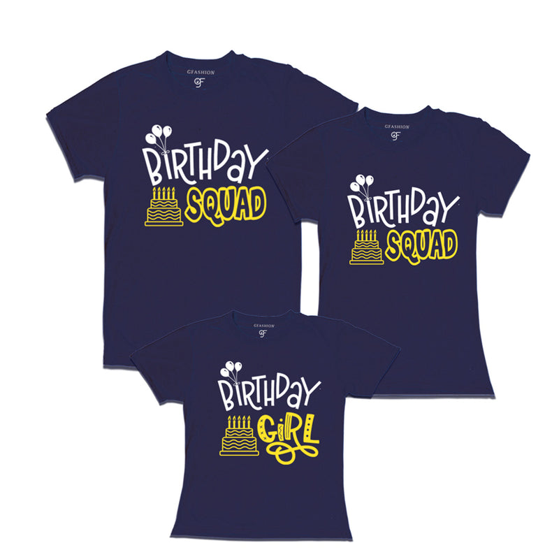 Birthday Squad Dad ,Mom & Birthday Girl T-shirts