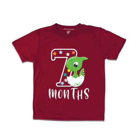 Seven Month Baby T-shirt in Maroon Color avilable @ gfashion.jpg