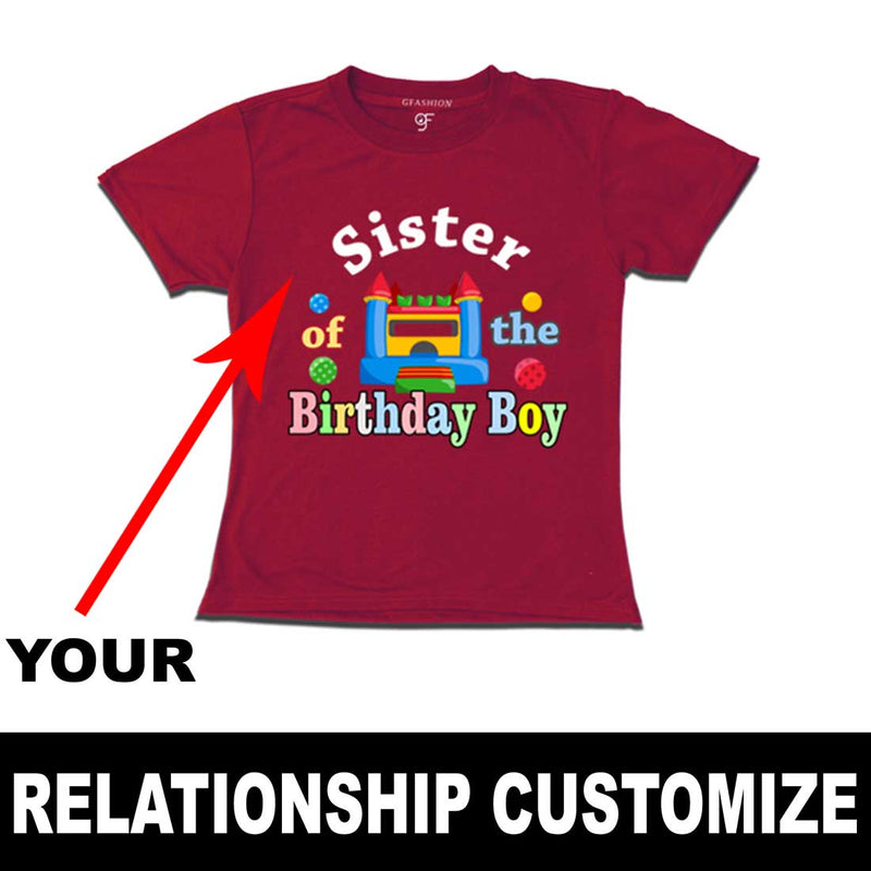 Bounce house Birthday Boy's Relation customize T-shirts