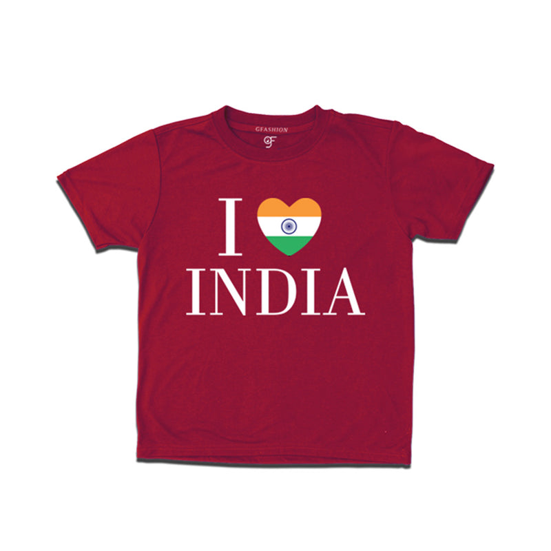 I love India Boy T-shirt in Maroon Color available @ gfashion.jpg