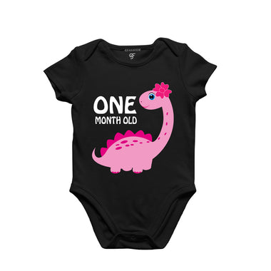 One Month Old Baby Bodysuit-Rompers in Black Color avilable @ gfashion.jpg