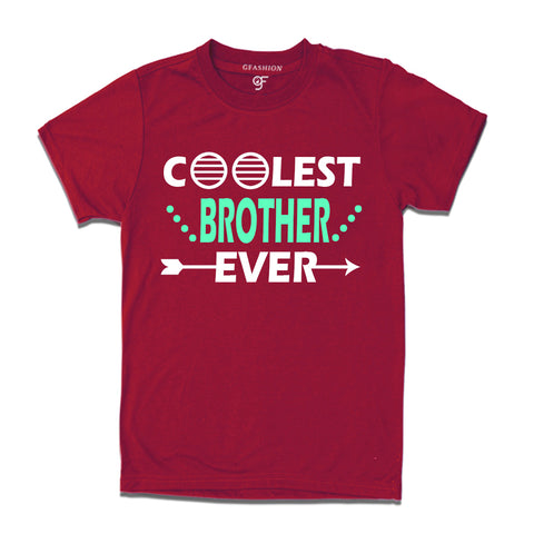coolest brother ever t shirts-maroon-gfashion