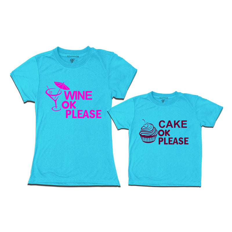 Wine ok Cake ok T-shirts