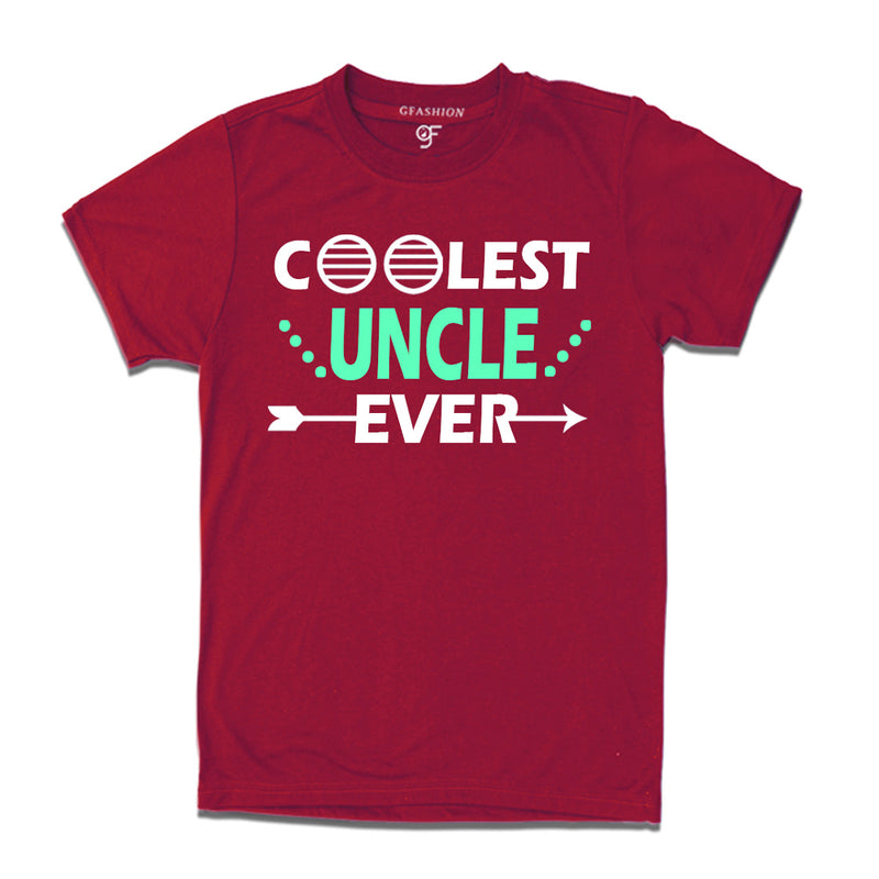 coolest uncle ever t shirts-maroon-gfashion
