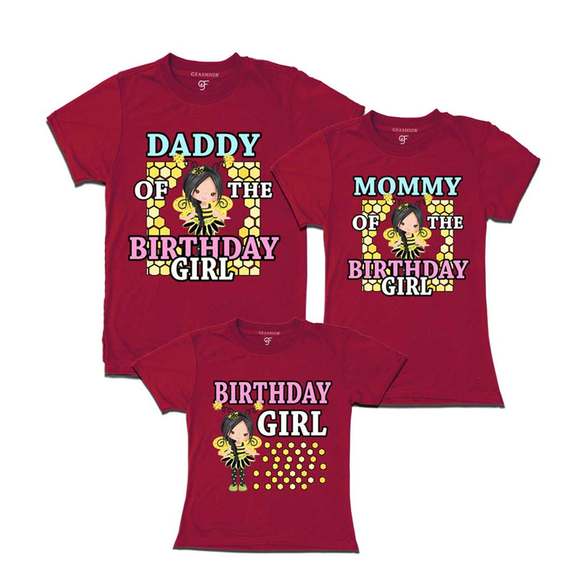 Bee Day Theme T-shirts for Girl with Family