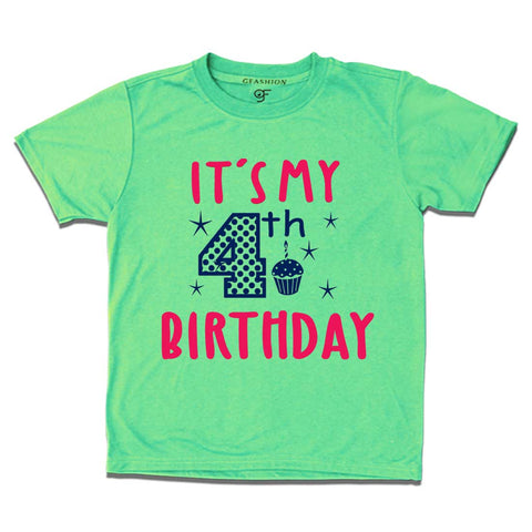 4th birthday tshirts for boys | 4th birthday tshirts for girls | birthday T-shirts  india