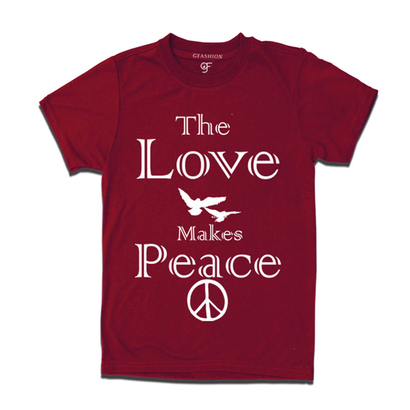the love makes peace t shirt for men