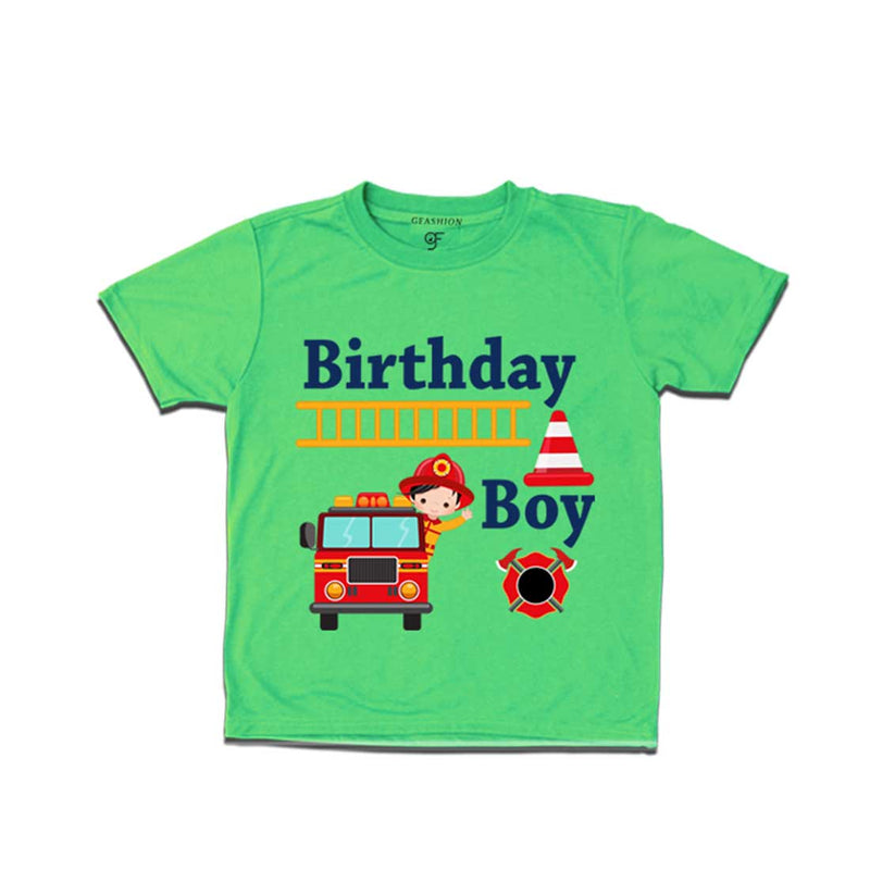 Firefighter Theme Birthday T-shirts For Boy