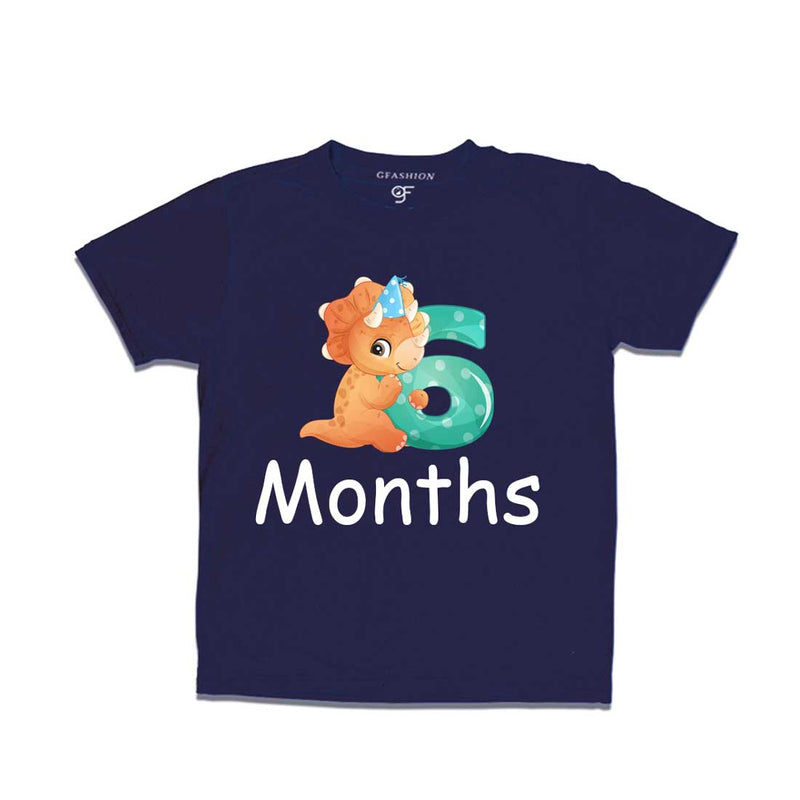 Six Month Baby T-shirt in Navy Color avilable @ gfashion.jpg