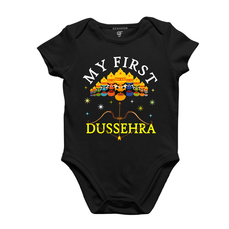 My First Dussehra Body suit-Rompers in Black Color available @ gfashion.jpg