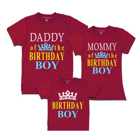 Dad, Mom with Birthday Boy T- shirts