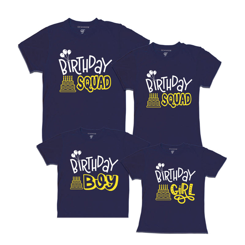 Birthday Squad Dad, Mom, Birthday Boy, Girl T-shirts