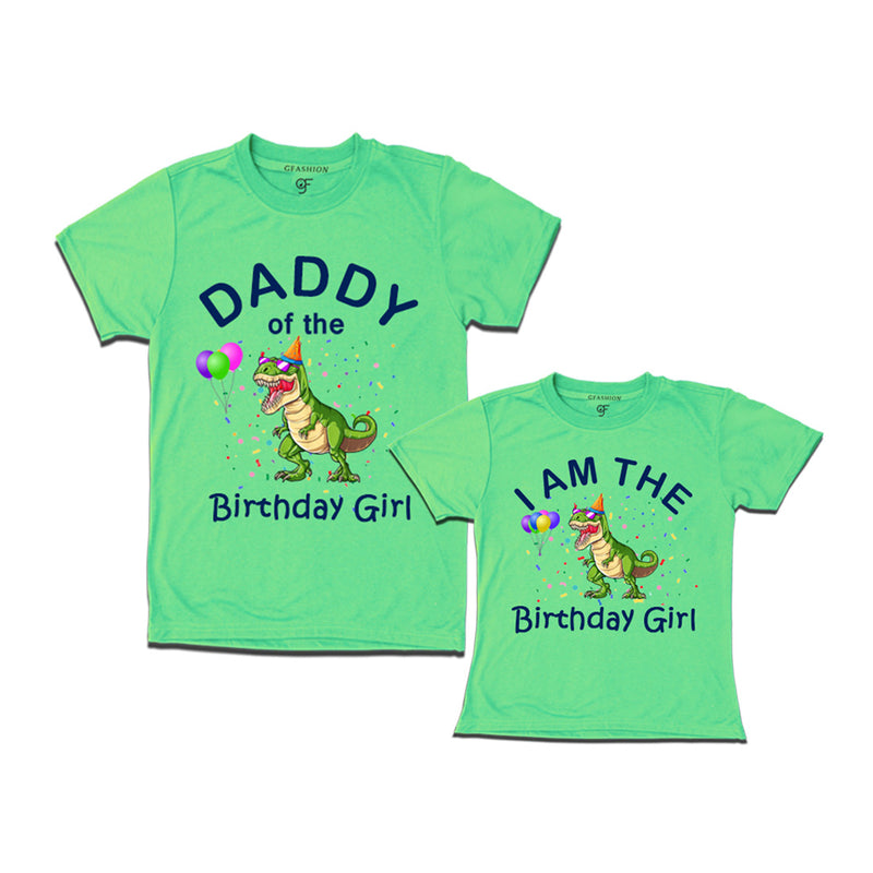 Dinosaur Theme Birthday T-shirts for Dad and Daughter