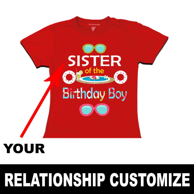 Pool Party Theme Birthday Boy's Relationship Customize T-shirt
