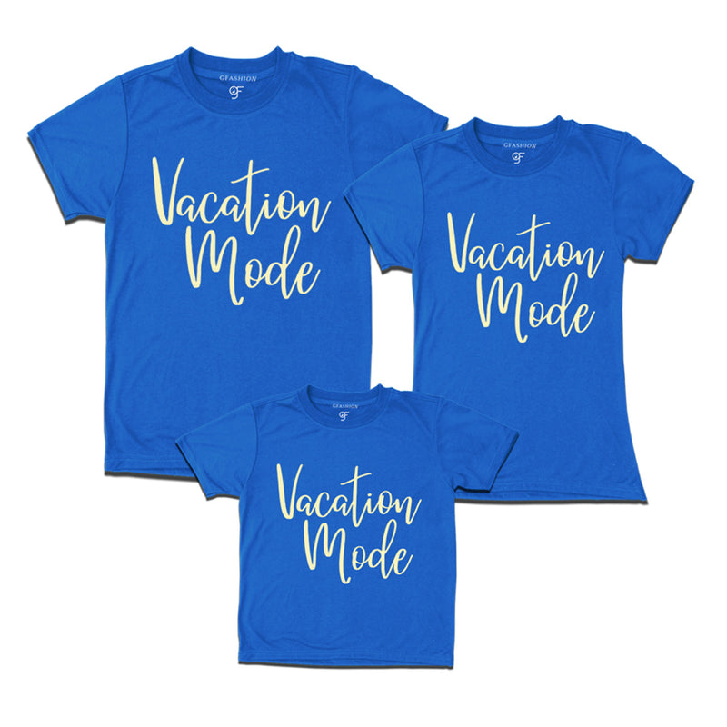 vacation mode t shirts blue