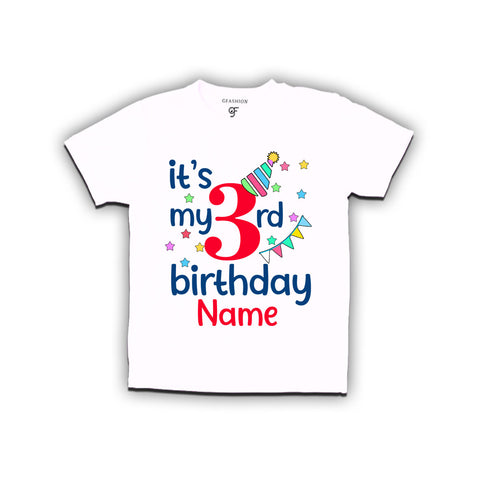 buy now 3rd birthday t-shirts for boys ,3rd birthday t-shirts for girls from birthday dress colection @ gfashion india