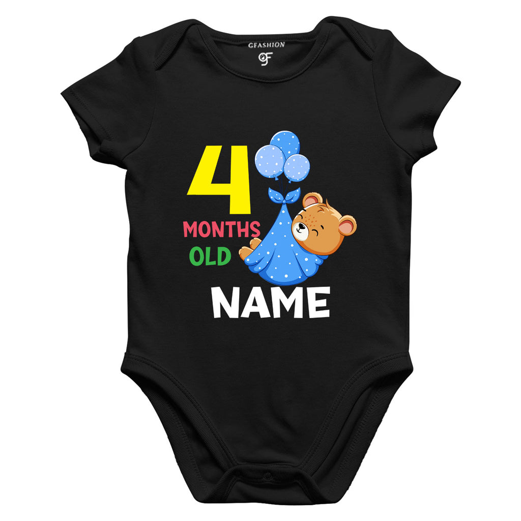 4 months old baby onesie name customize