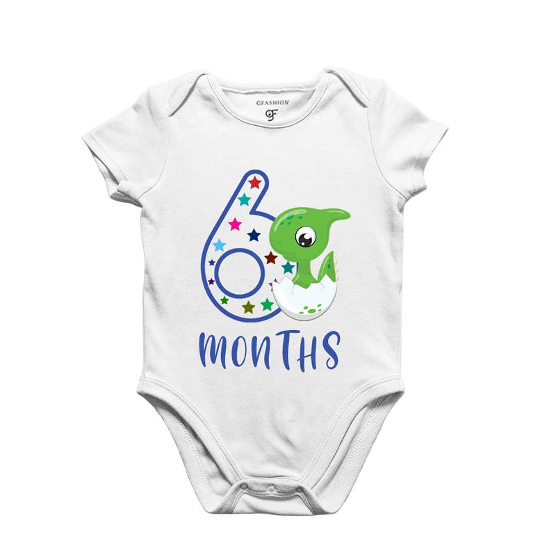 Six Month Baby Bodysuit-Rompers in White Color avilable @ gfashion.jpg