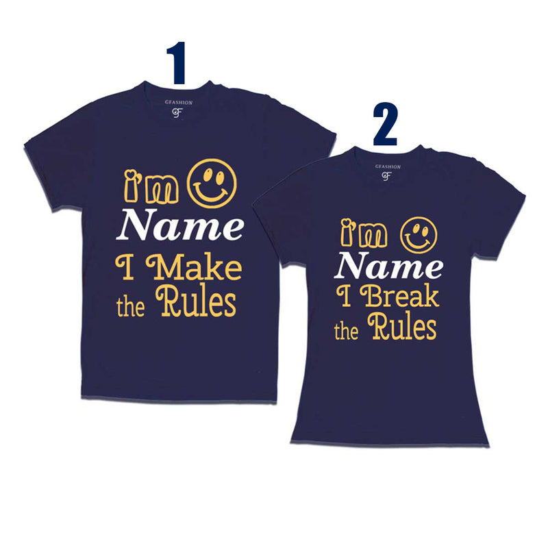 I make the Rules-I Break the Rules T-shirts-Name Customize in Navy Color available @ gfashion.jpg
