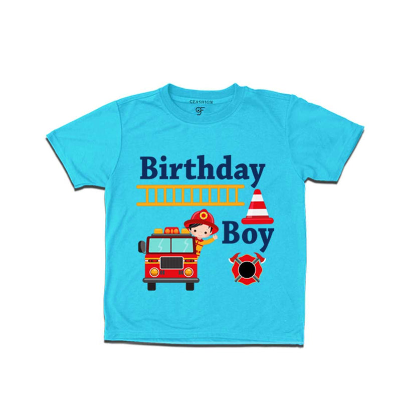 Firefighter Theme Birthday T-shirts For Boy