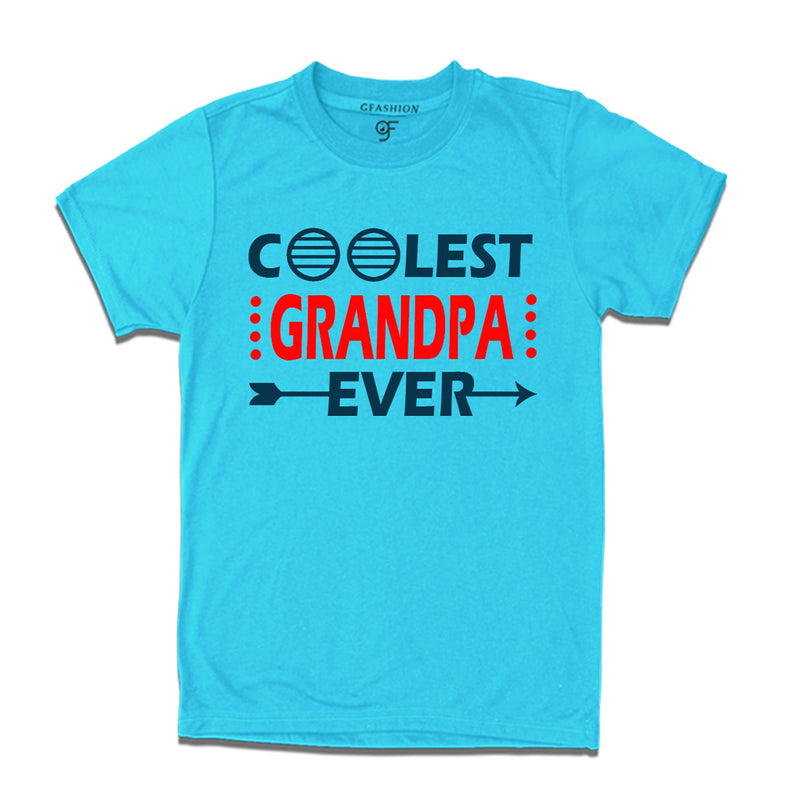 coolest grandpa ever t shirts-sky blue-gfashion