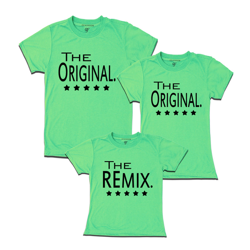 the original the remix dad mom daughter t shirts