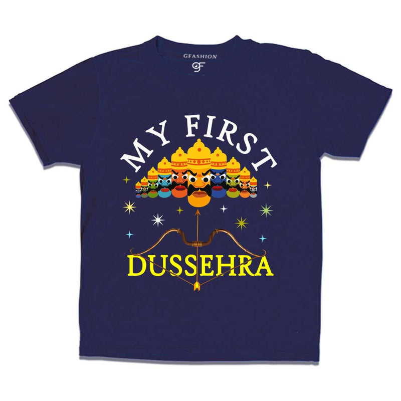 My First Dussehra Boy T-shirt in Navy Color available @ gfashion.jpg