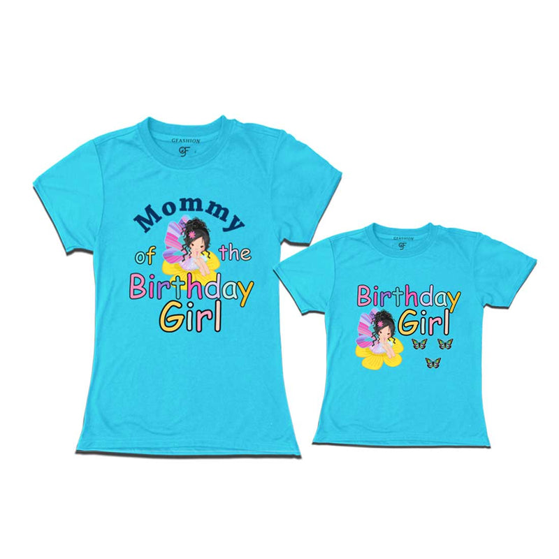 Butterfly theme birthday girl t shirts with mom