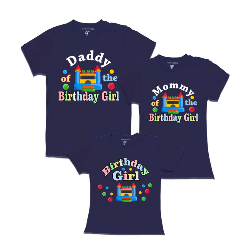 Bounce House Theme Birthday Girl T-shirts For Family